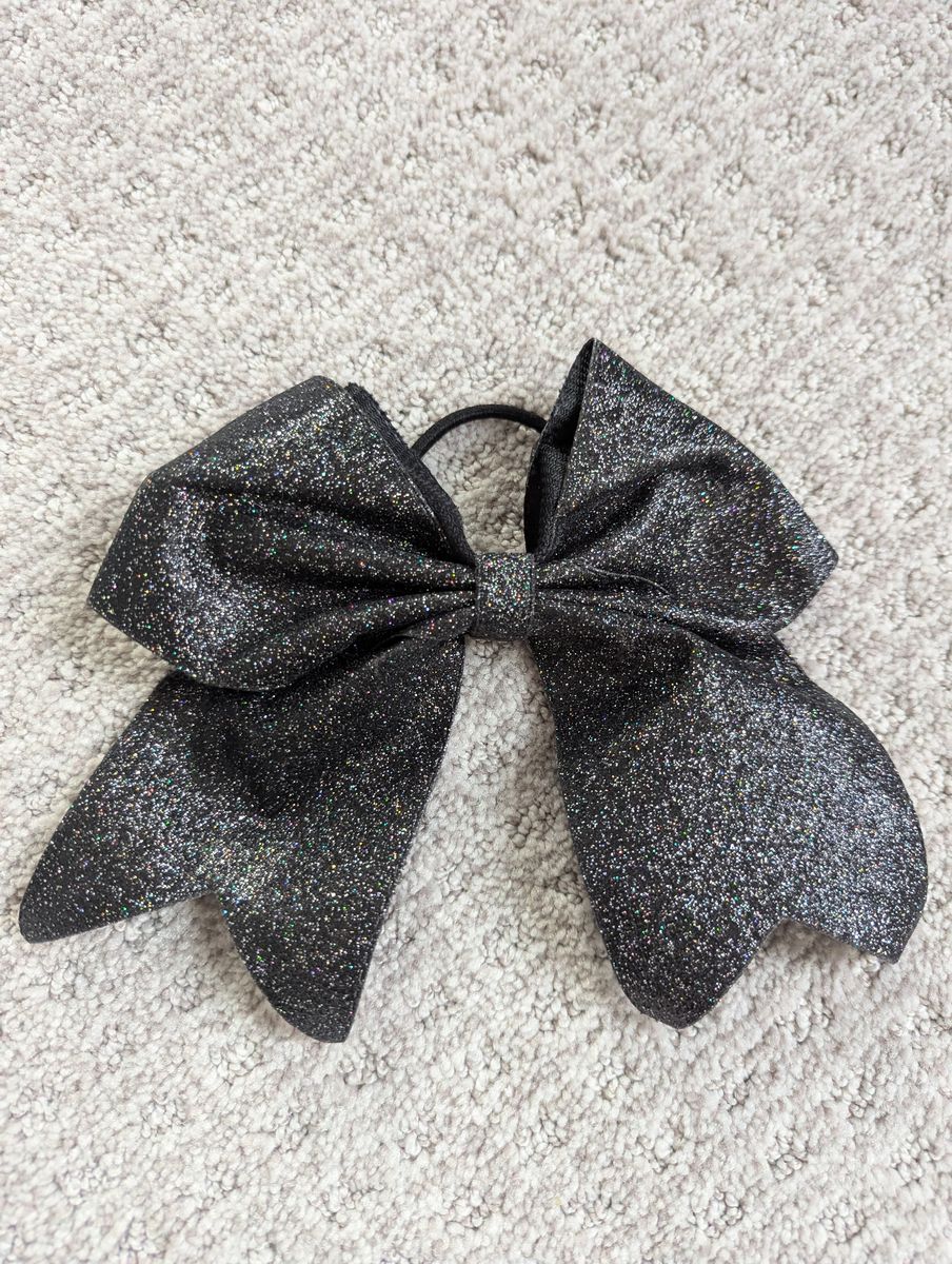Black Sparkly Cheer/Dance Bow