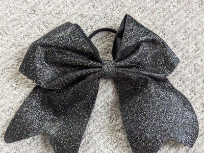 Black Sparkly Cheer/Dance Bow