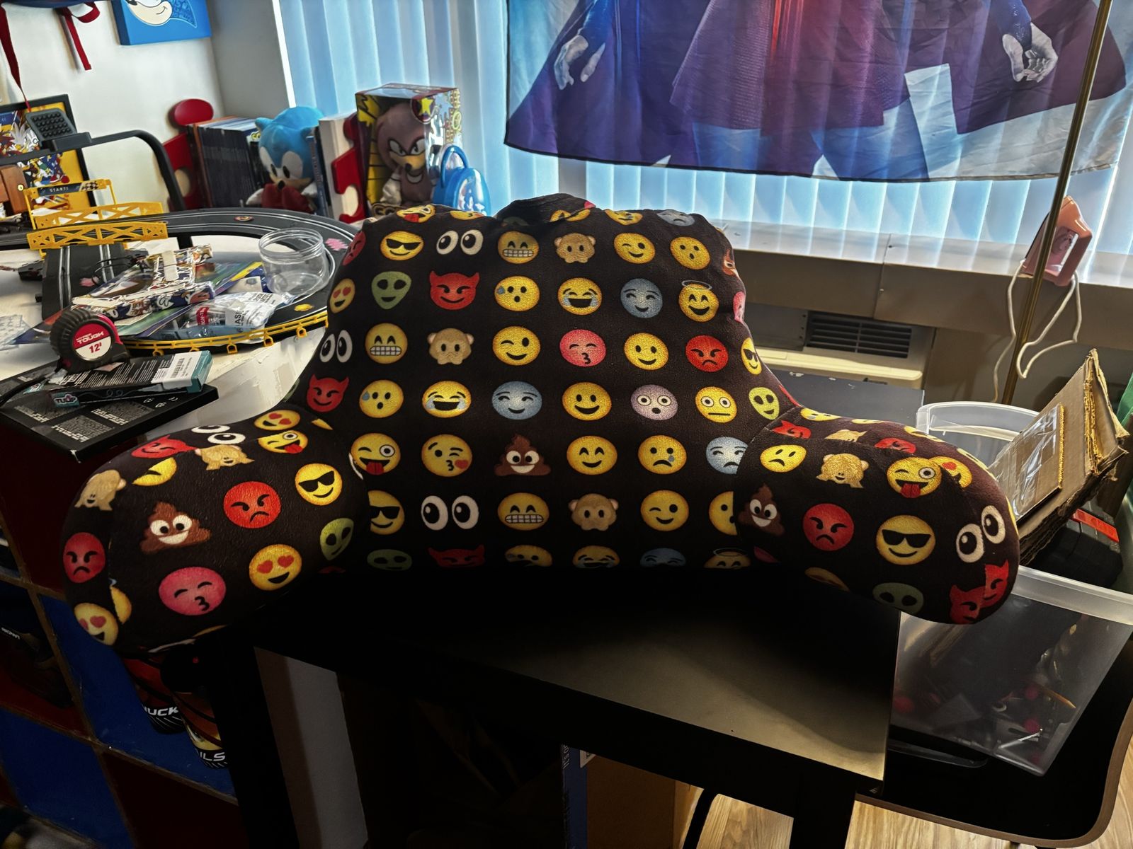 Emoji Print Plush Arm Pillow