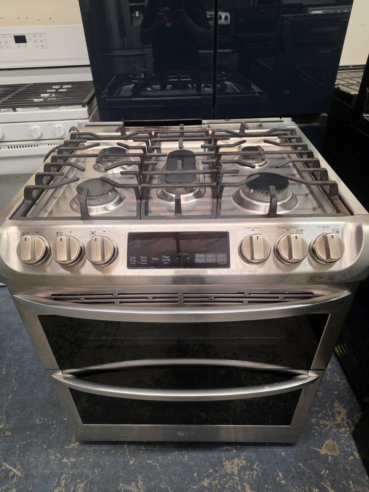 Lg double oven gas range 