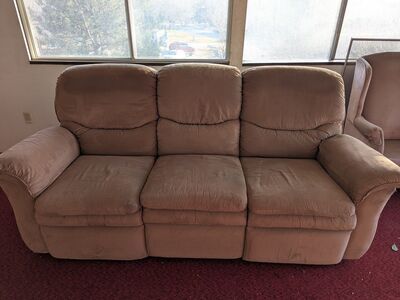 Plush Brown Reclining Couch
