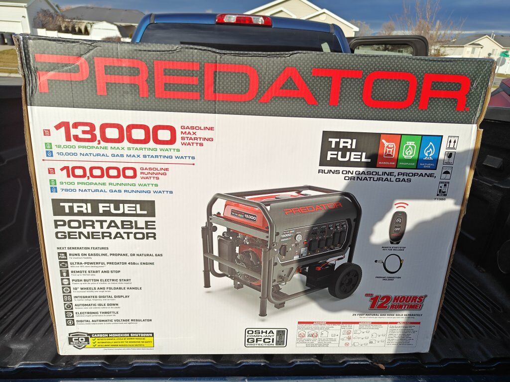 13000w tri-fuel generator
