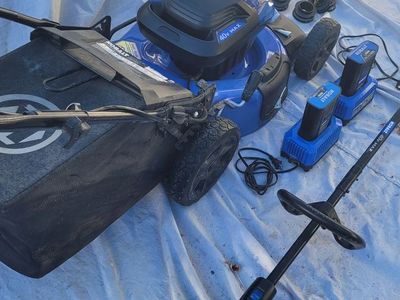Kobalt 40V Electric Mower & Weed Wacker Set – 2 Batteries & Chargers