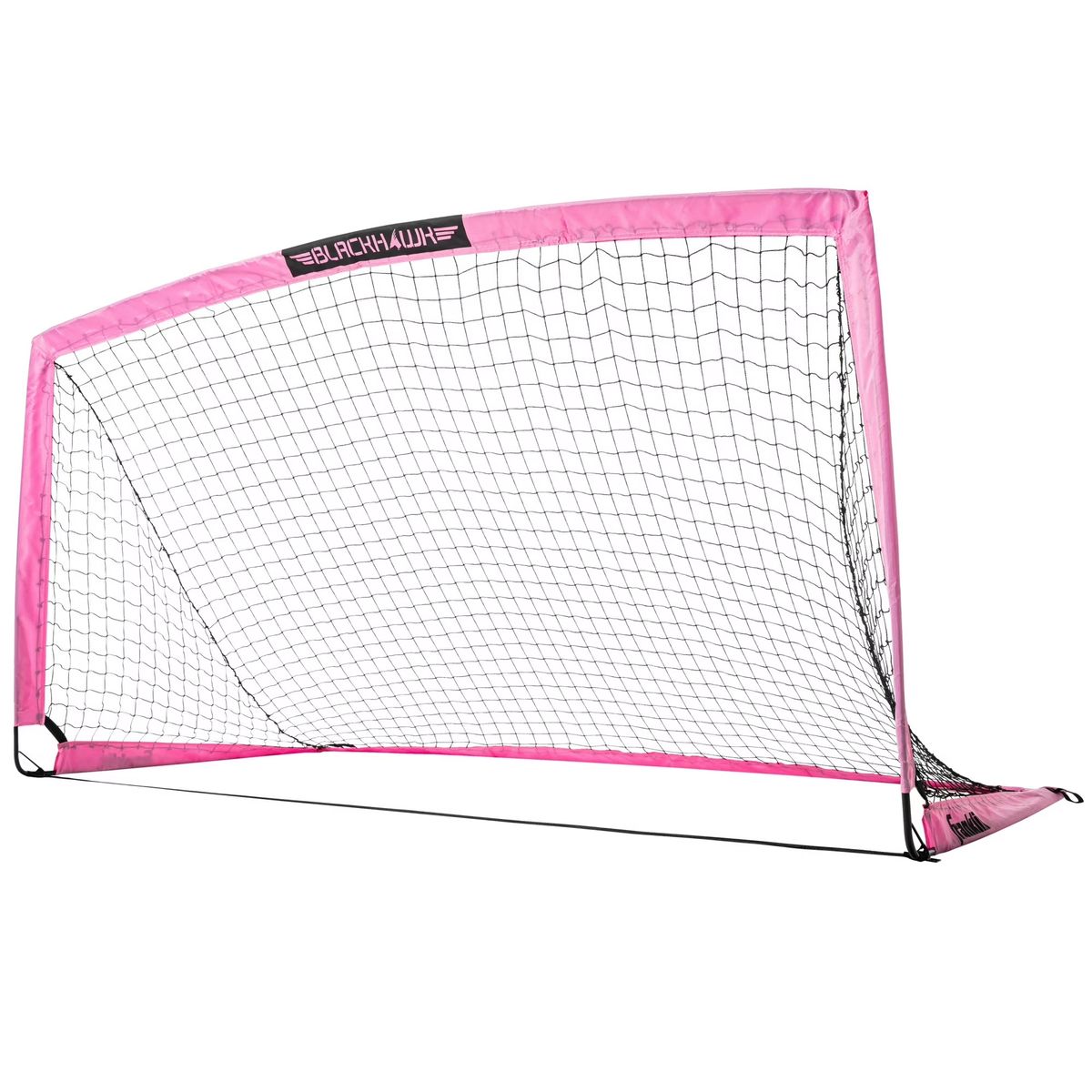 2 Franklin Sports Blackhawk Portable Soccer Goals – Pink – 6’ x 4’