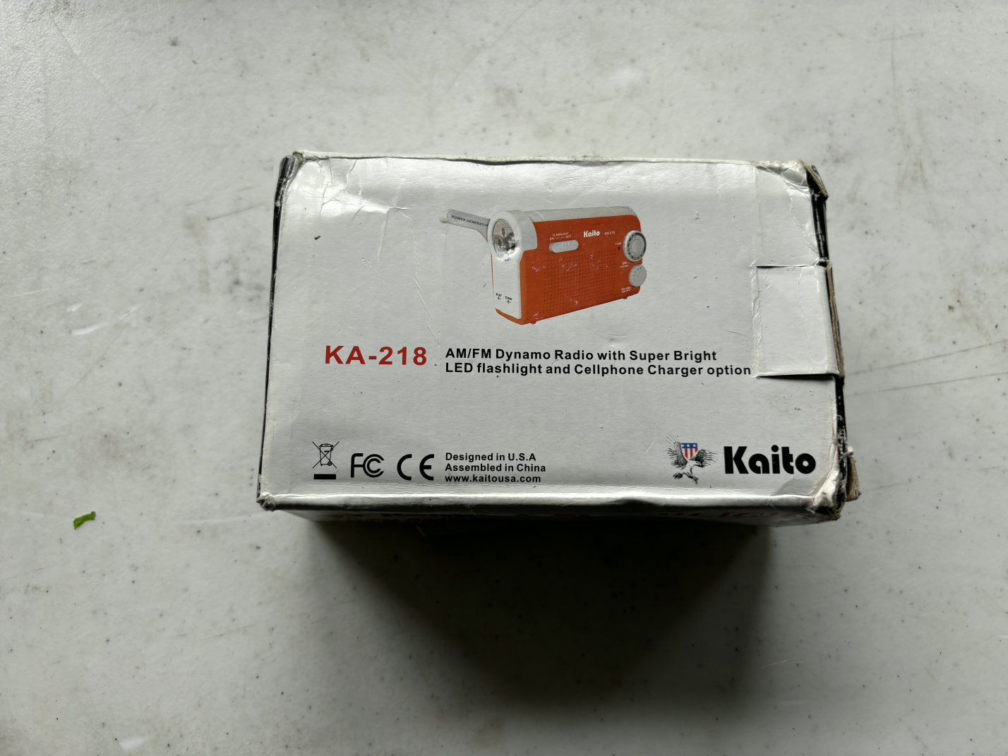 Kaito KA-218 AM/FM Dynamo Emergency Radio with LED Flashlight