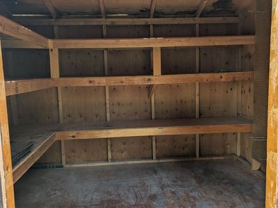 FREE 10 x 8 SHED with Interior Shelfing