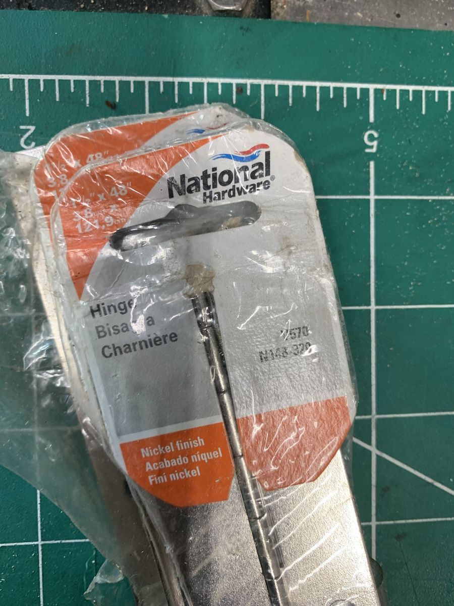 National Hardware 1-1/2" x 48" Continuous Piano Hinge Nickel Finish N148-320