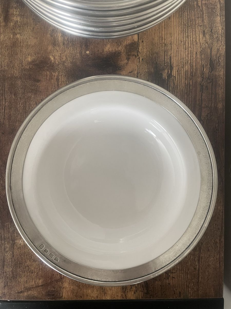 MATCH Pewter Convivio Soup / Pasta Bowls — Handmade in Italy | Set of 8