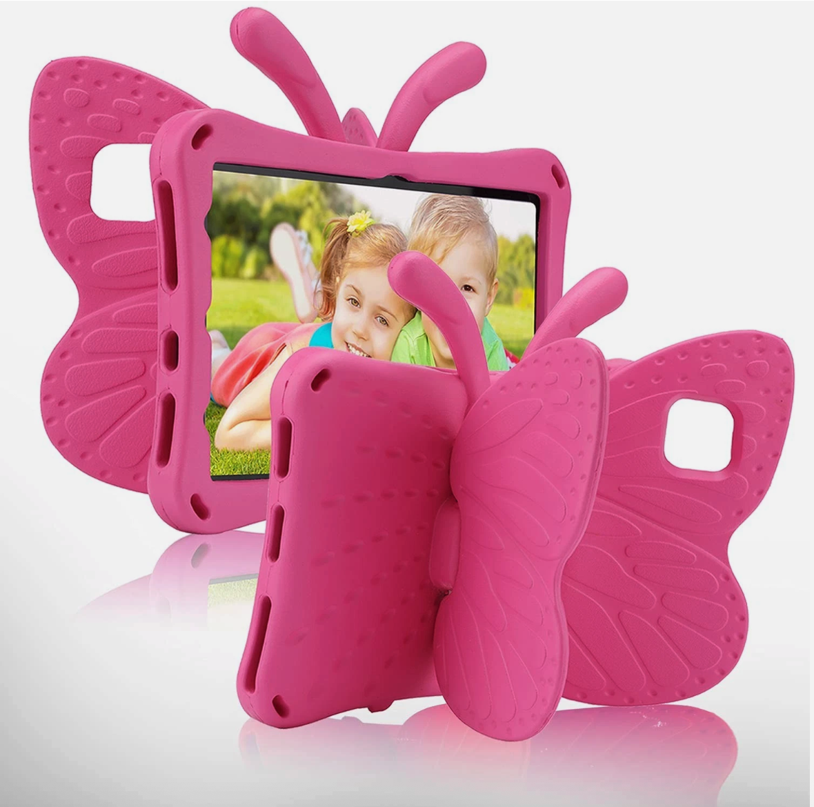 Simicoo Fire HD 10 11th Gen 2021/2023 Kids Butterfly EVA Case Stand Shockproof