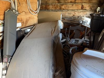 Entire Cabin Filled With Contracting Supplies
