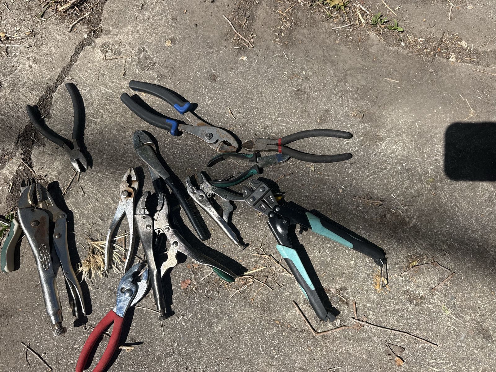 Assorted Hand Tool Lot - Pliers, Vise Grips, Bolt Cutters, Hammers, Mallets