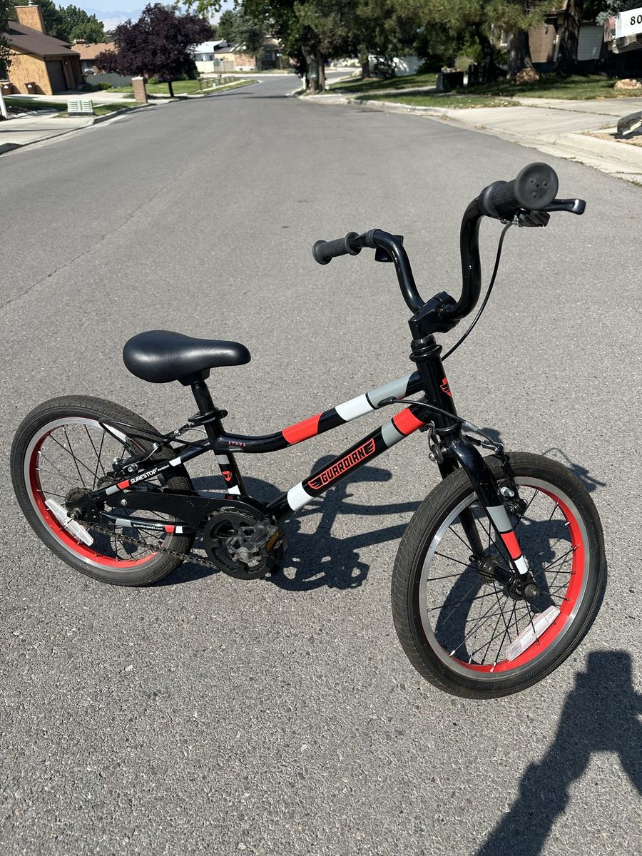 Guardian Ethos 16 Inch Kids Bike with SureStop Brake - Black/Red