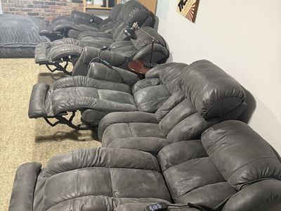 Suede Couches Electric Recliner Sofas