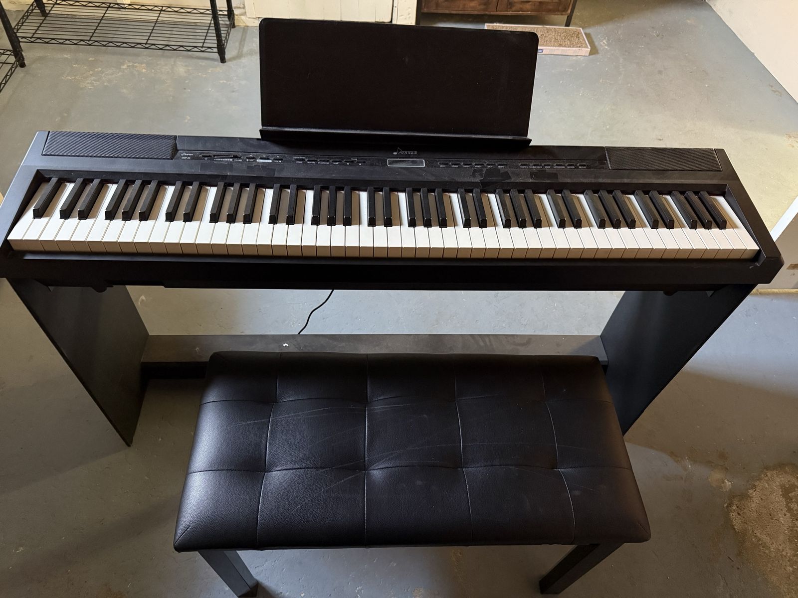 Donner DEP-20 88-Key Digital Piano with Stand, Music Rest & Padded Bench