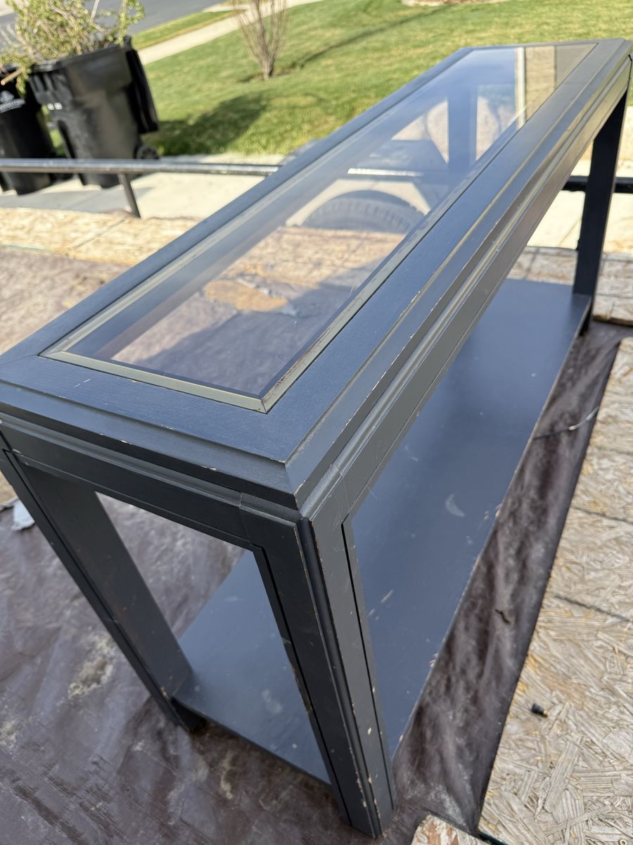 Glass Top End Table