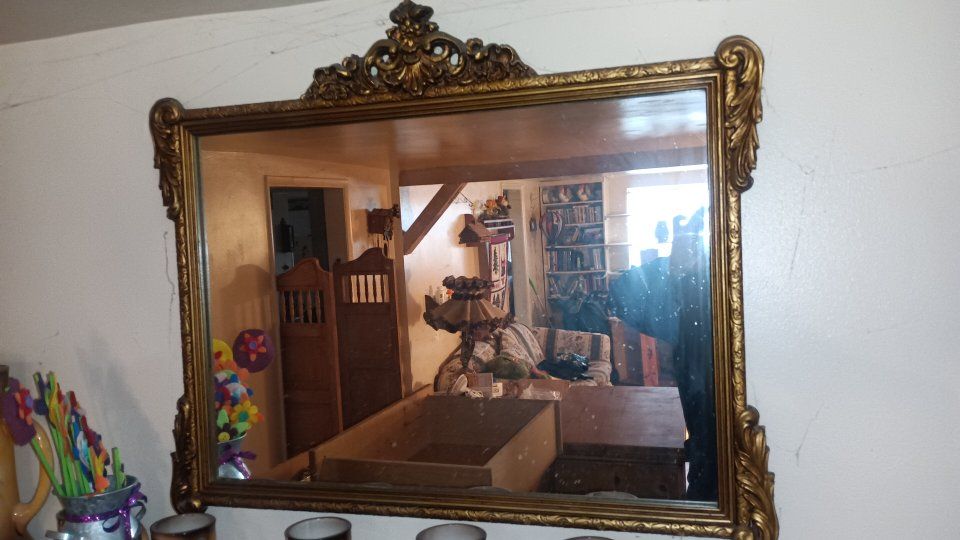 French Style Baroque Rococo Rectangular Wall Mirro