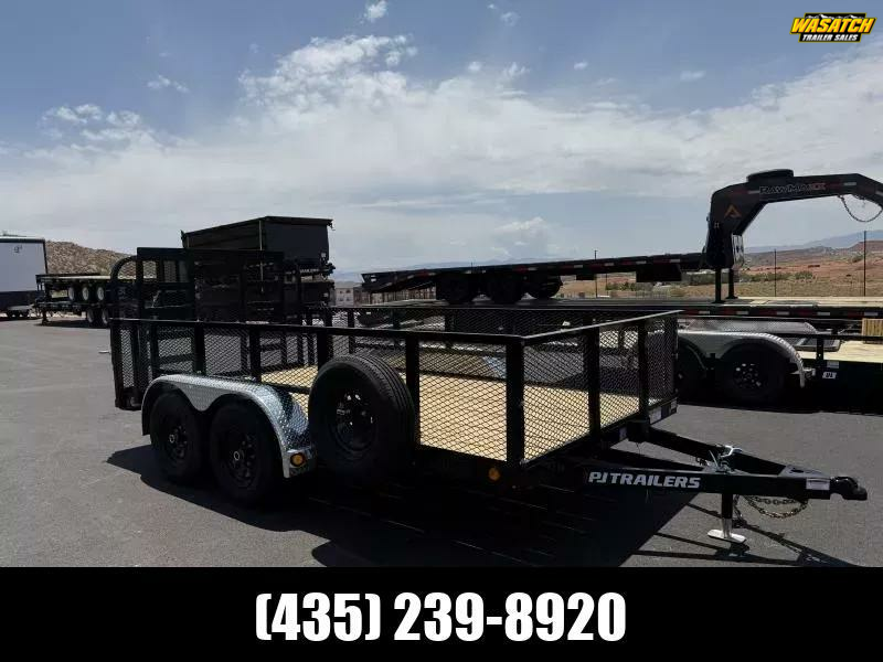 PJ Trailers 7X14 10K UL TANDEM CHANNEL LANDSCAPE Utility Trailer