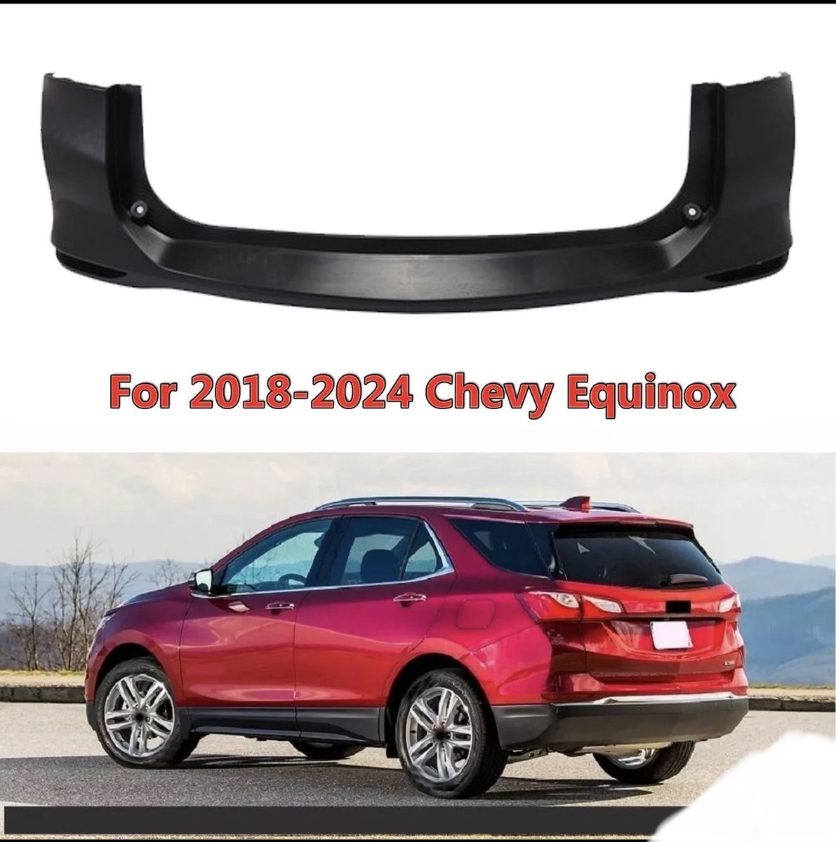 New Rear Bumper Cover for 2018-2024 Chevy Equinox - Primed, Unpainted Replacement
