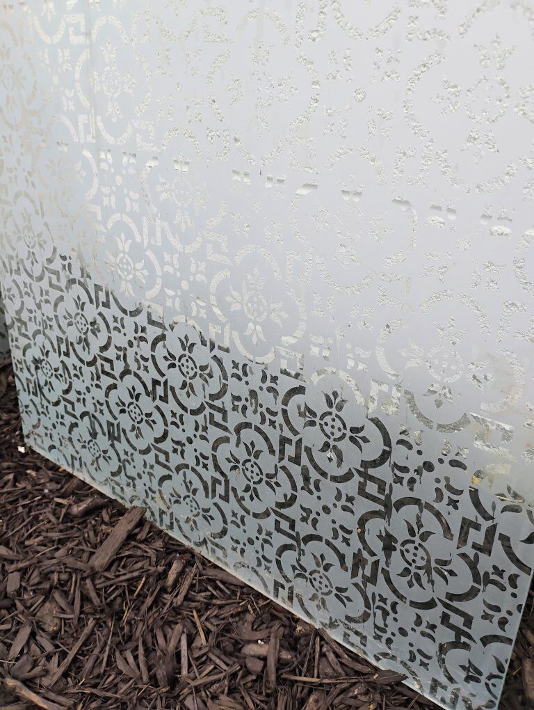 2-Textured Glass with patterns 52"×24"