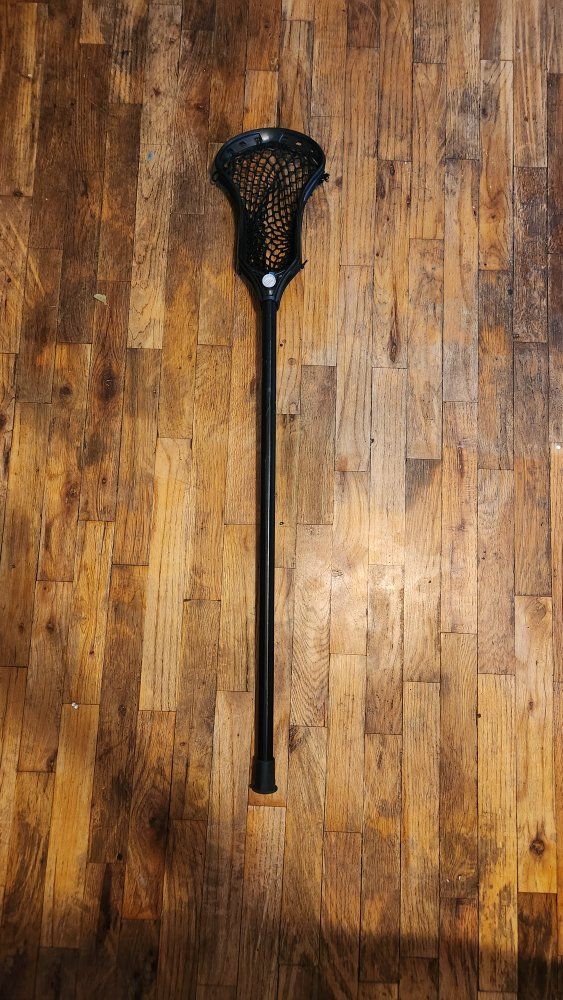 Black Lacrosse Stick with Netting and Shaft
