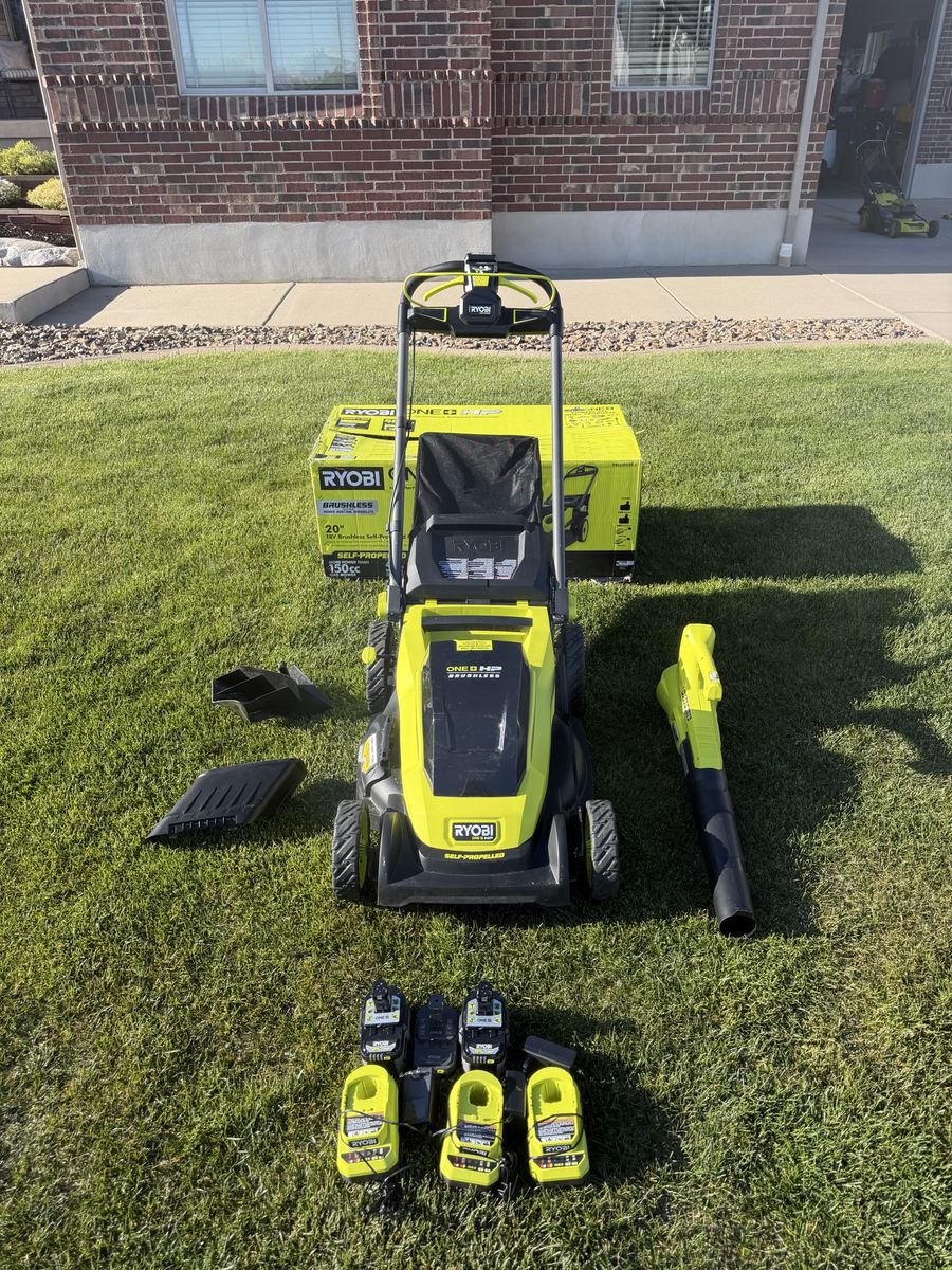 Ryobi Self Propelled Mower and Blower