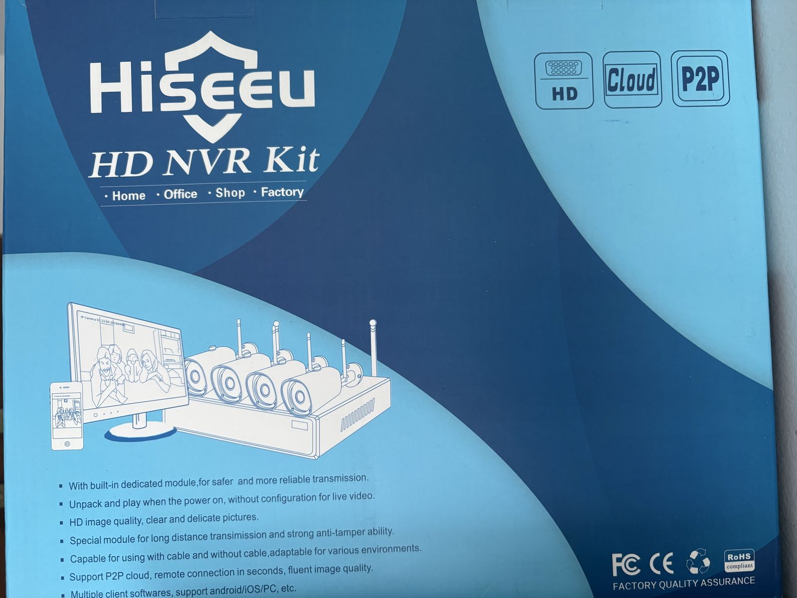 Hiseeu HD NVR Kit - Home, Office, Shop, Factory Security System