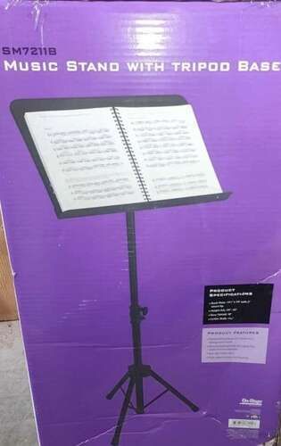 Brand new On-Stage SM7211B Professional Grade Folding Orchestral Sheet Music Stand, Black.