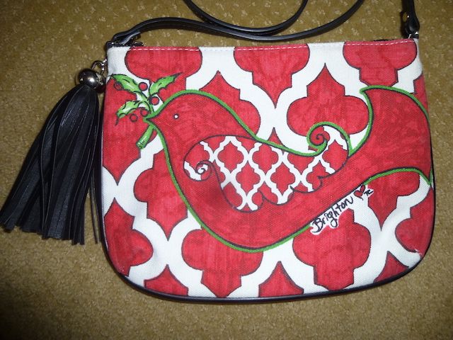 Red Purse/Shoulder Bag with Leather Tassel - New Brighton