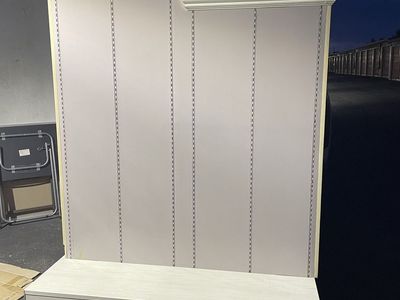 White/Light Gray Two-Tier Display - Modern Storage Unit