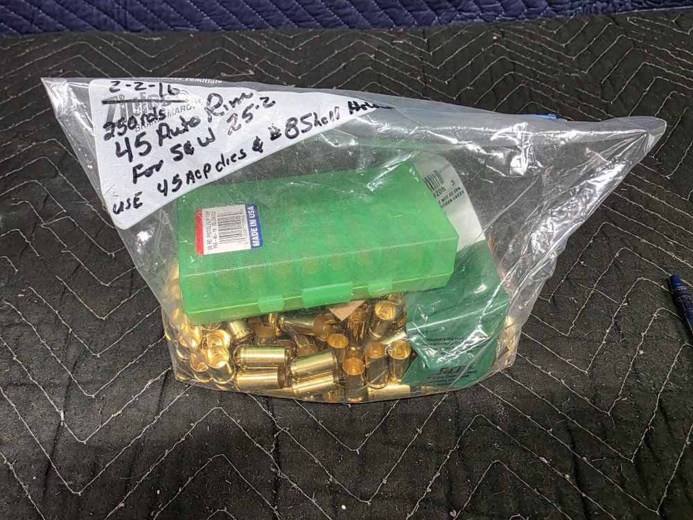 250 Casings of .45 Auto Brass