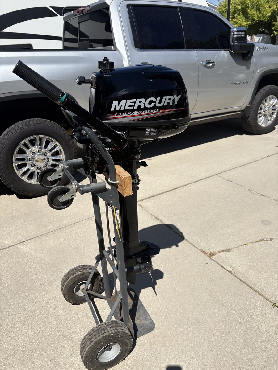 Mercury FourStroke Outboard Boat Motor with Storage Cart