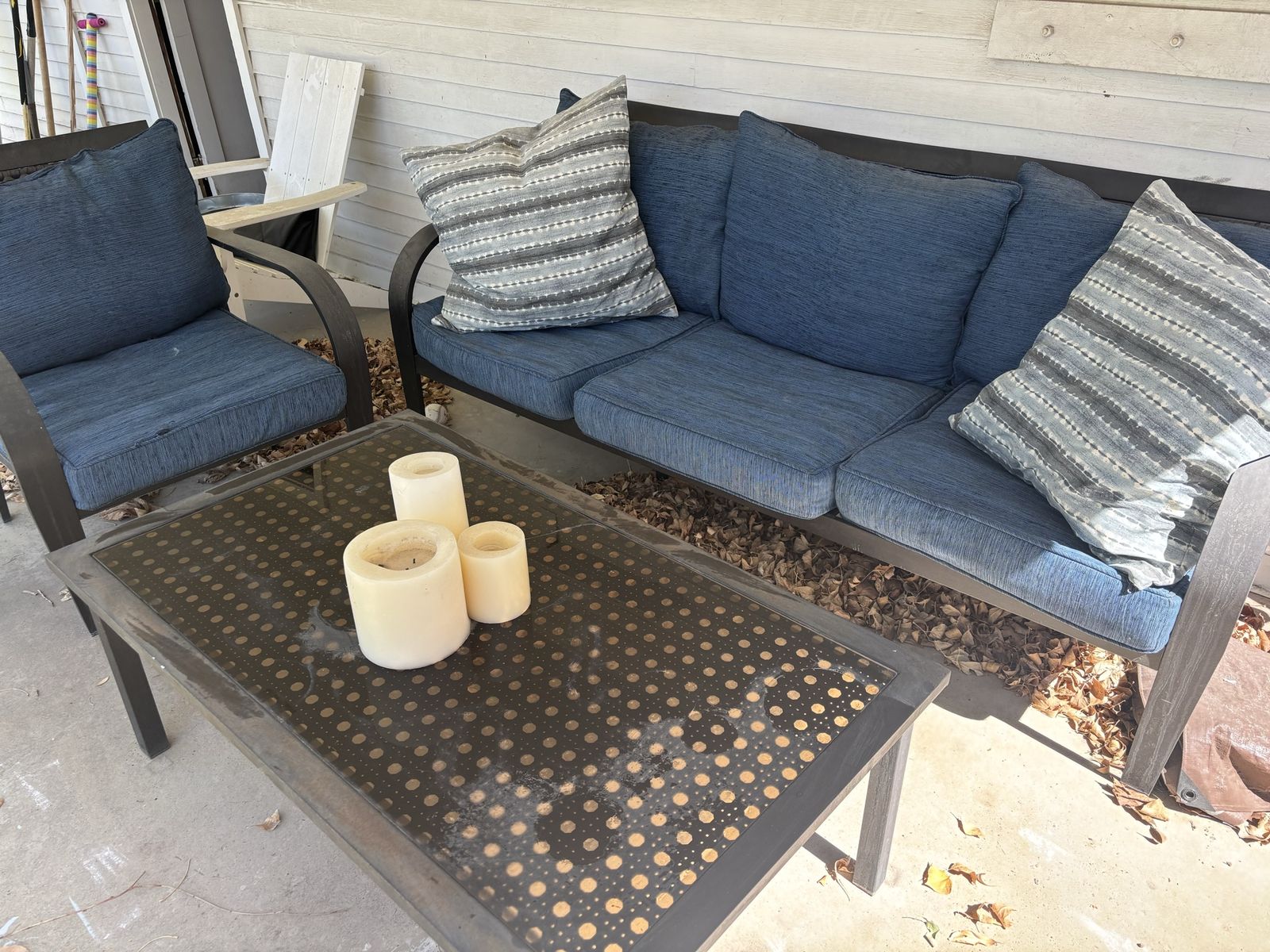 Outdoor couch and chairs