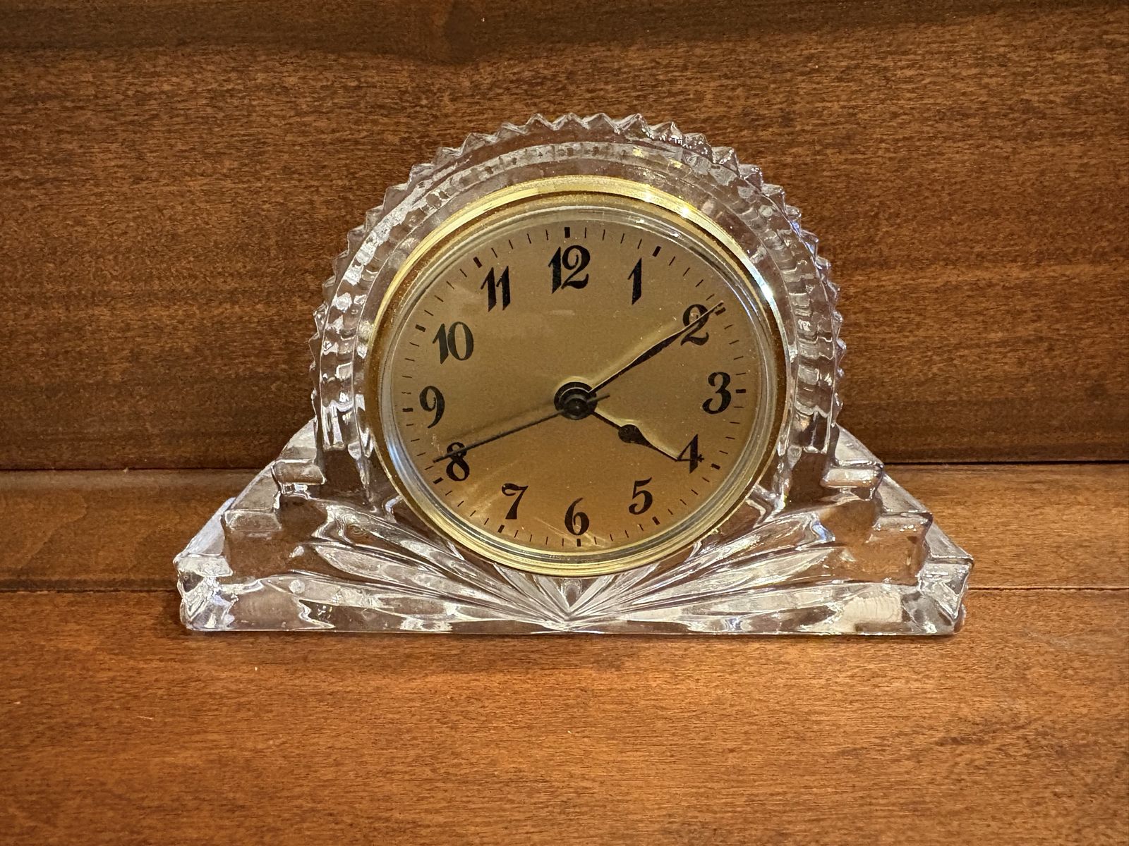 Vintage Godinger Crystal Legends Lead Crystal Clock