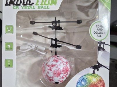 New Induction Crystal Ball Flying Toy Drone - Motion Sensor, Flashing Lights, rechargeable