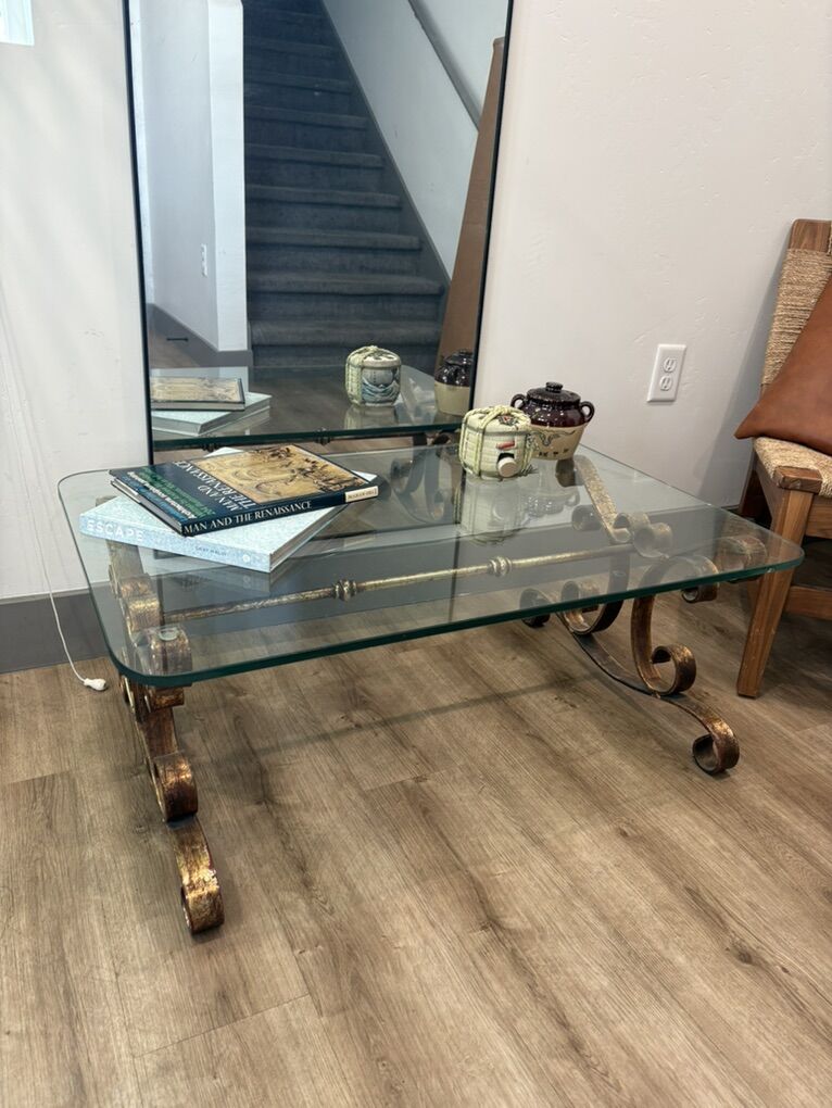 Antique Glass Coffee Table