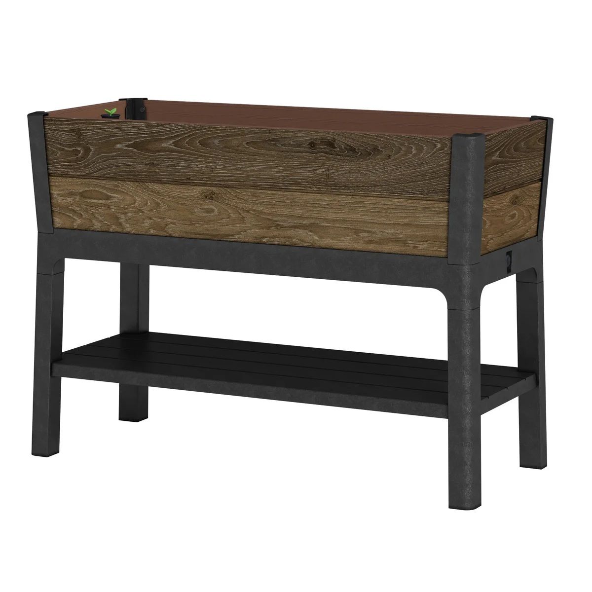Keter Walnut Elevated 29 Gallon Garden Bed 1840084 #91290