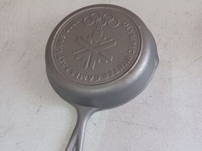 Winter Olympics cast iron skillet 2002