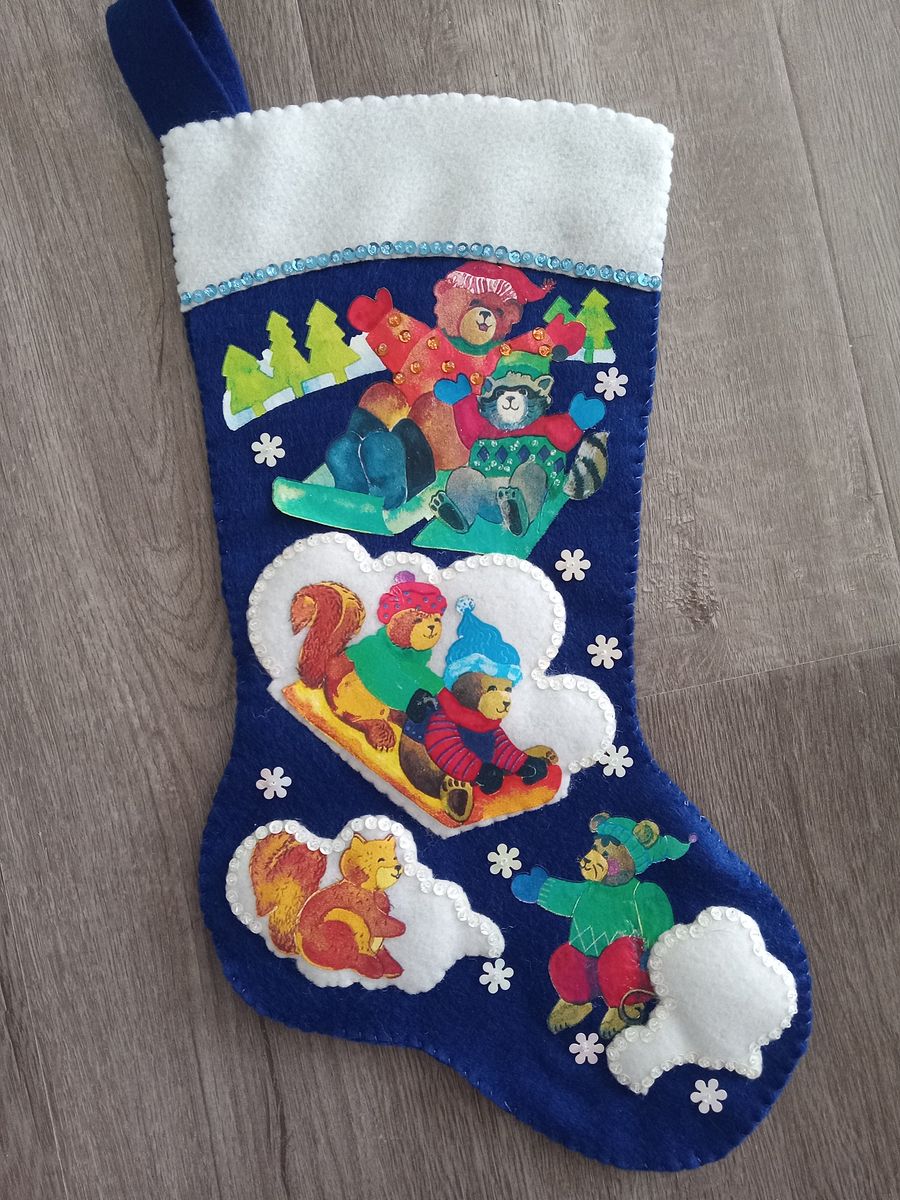 Christmas Fun felt Christmas stocking
