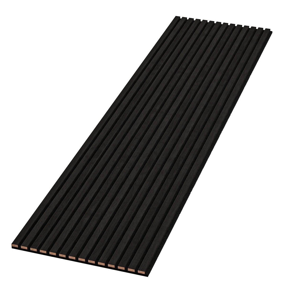 Black Wood Slat Acoustic Wall Panel 94.5" x 24"