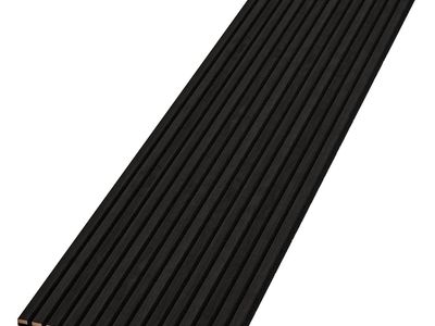 Black Wood Slat Acoustic Wall Panel 94.5" x 24"