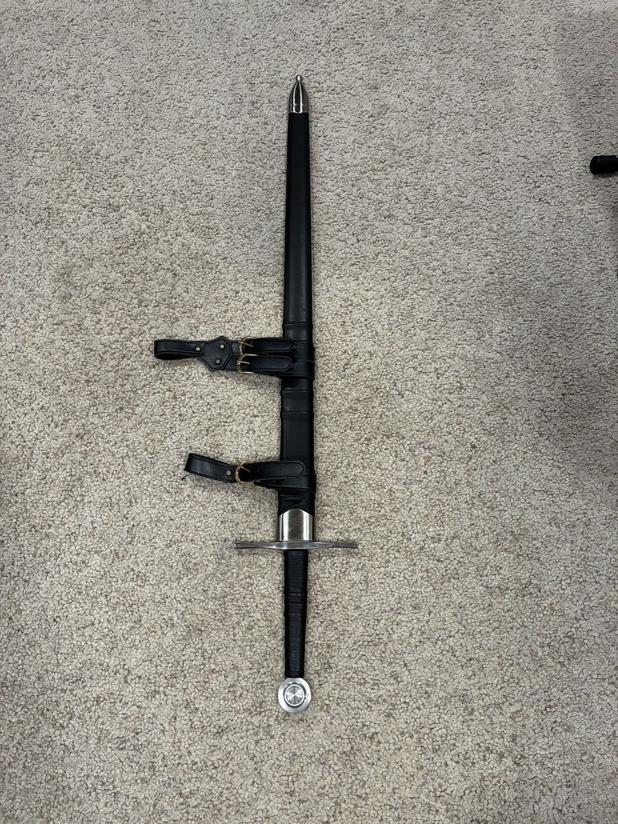European Hand-and-a-Half Sword with Scabbard and Belt Loops