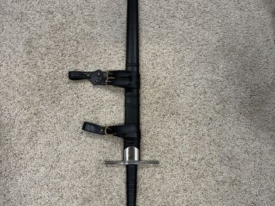 European Hand-and-a-Half Sword with Scabbard and Belt Loops