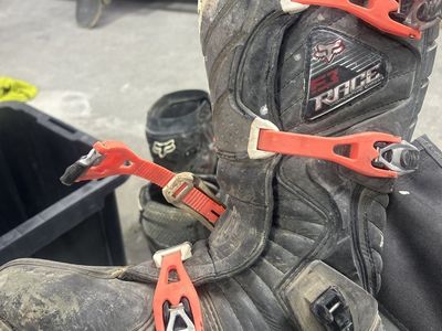 Fox Racing F3 Race Motocross Boots - Used Condition, Black/Orange, Men's