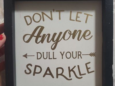 Collins Fresh + Original Wood Framed Wall Art "Don't Let Anyone Dull Your Sparkle"