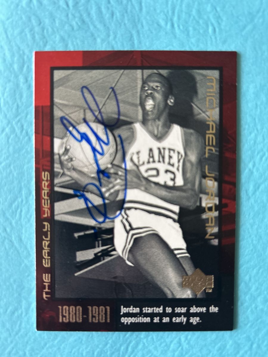 Michael Jordan Autograph Upper Deck High School Rookie Card Hand Signed Chicago Bulls NBA Champions