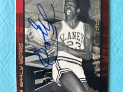 Michael Jordan Autograph Upper Deck High School Rookie Card Hand Signed Chicago Bulls NBA Champions