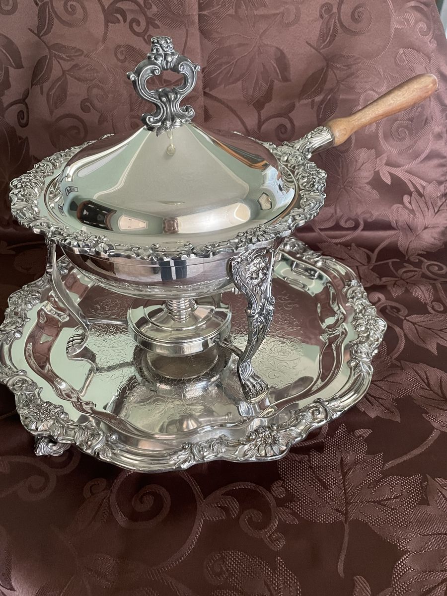 Silver Chafing Dish and Tray