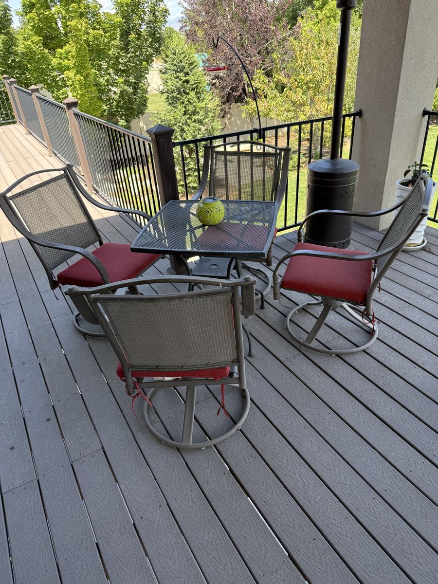 Patio chair and table
