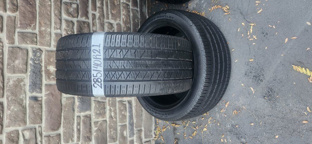 2 USED TIRES 285/41R21 CONTINENTAL