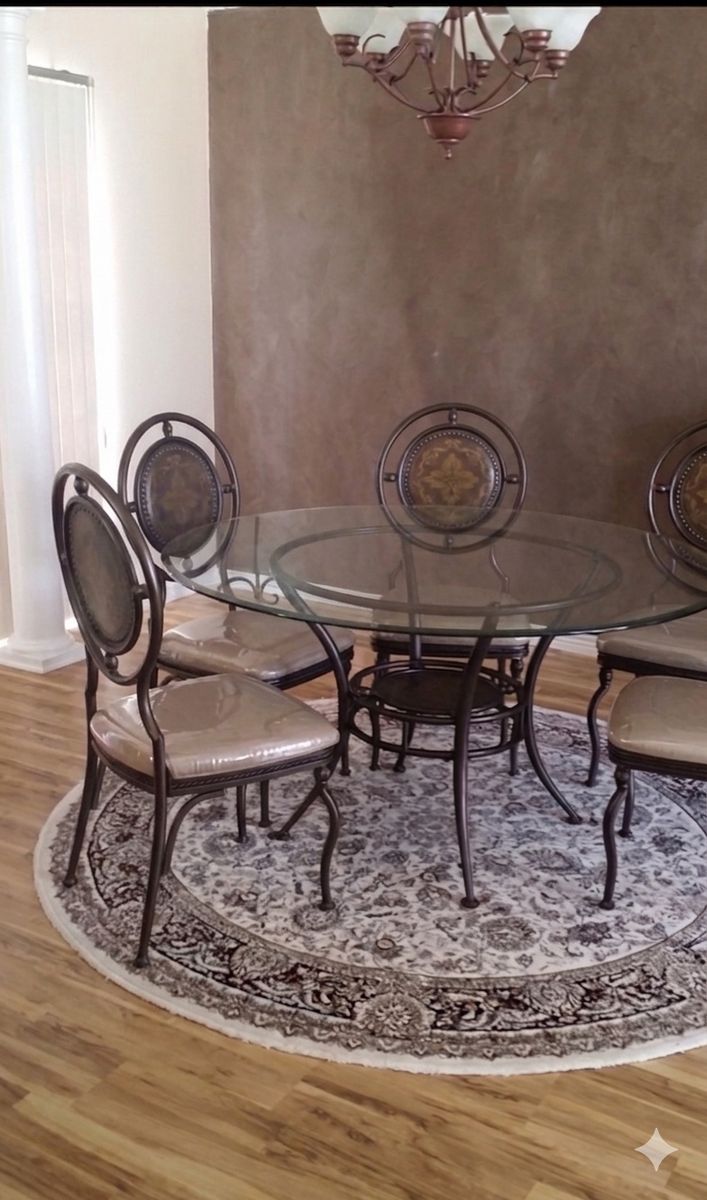 7-Piece Dining Set (Glass Top & Metal Frame) - RC Willey